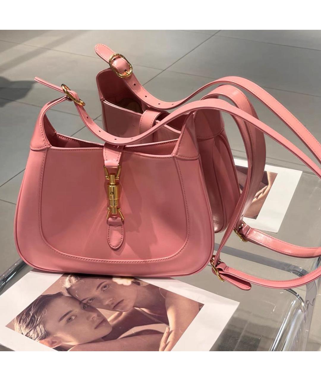 GUCCI Розовая кожаная сумка через плечо, фото 2