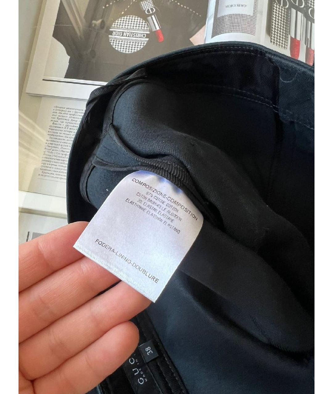 GUCCI Черная хлопковая юбка миди, фото 9