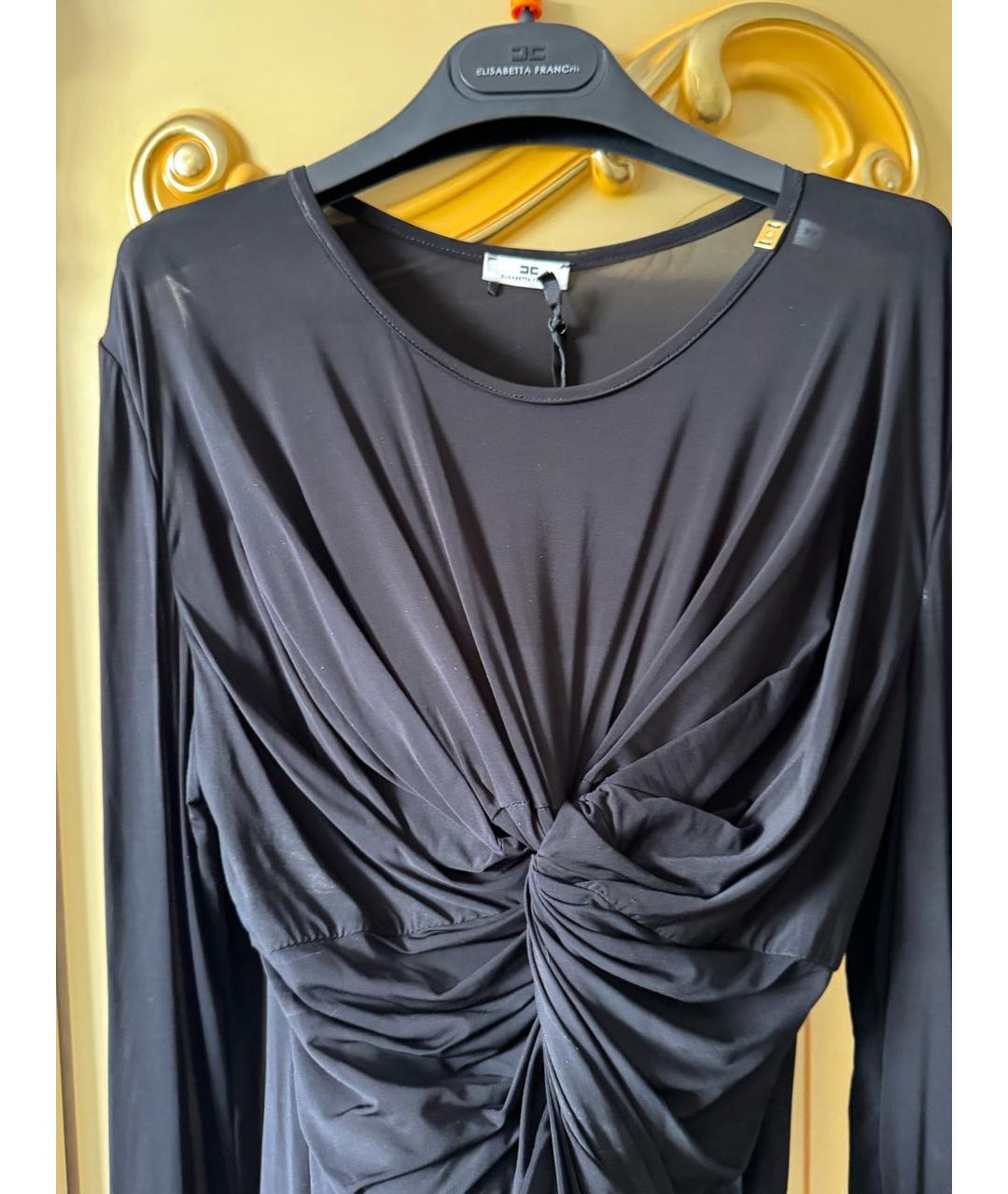ELISABETTA FRANCHI Черная блузы, фото 4