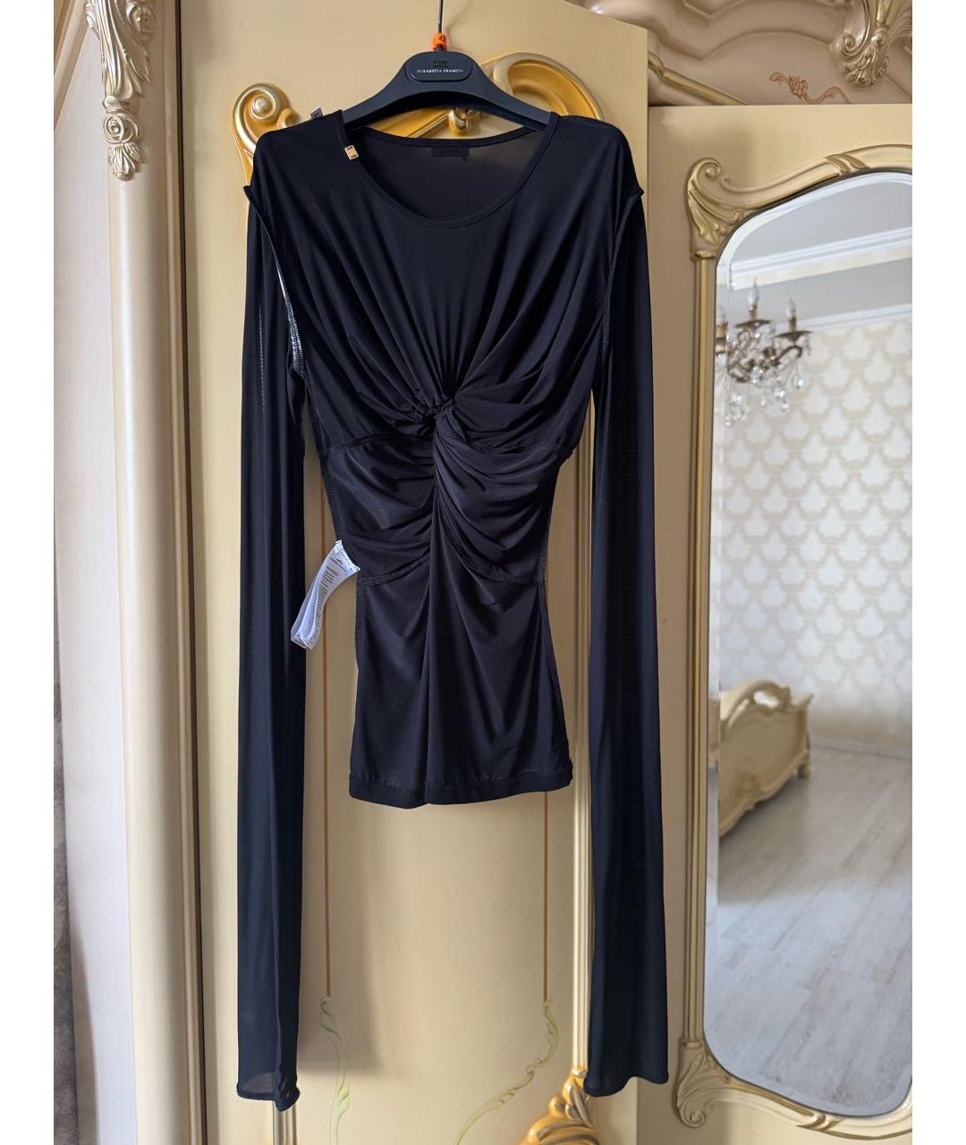 ELISABETTA FRANCHI Черная блузы, фото 6