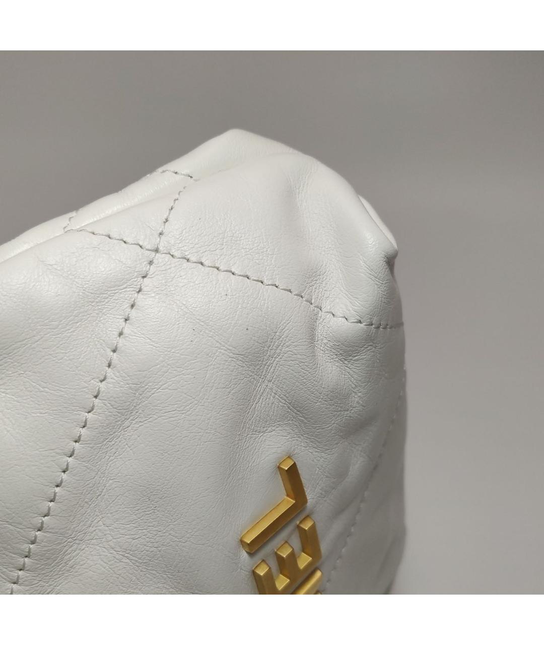 CHANEL Белая кожаная сумка через плечо, фото 8