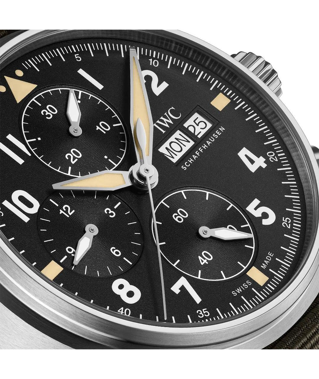 IWC Черные металлические часы, фото 3