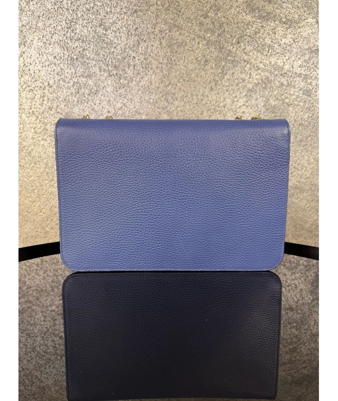 GUCCI Синяя кожаная сумка через плечо, фото 3