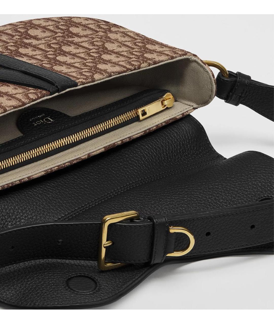 CHRISTIAN DIOR Коричневая кожаная сумка на плечо, фото 3