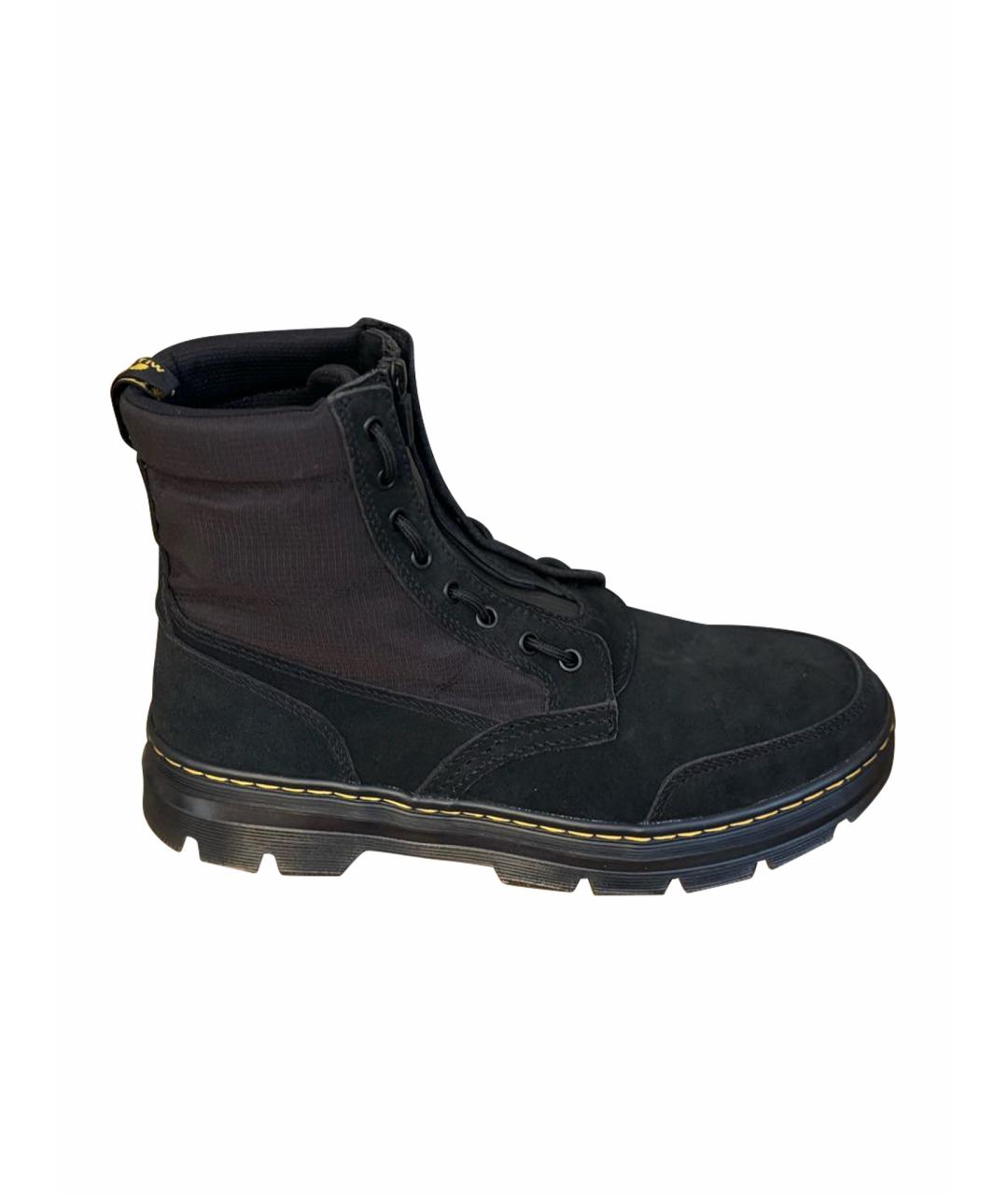 DR. MARTENS Черные замшевые высокие ботинки, фото 1