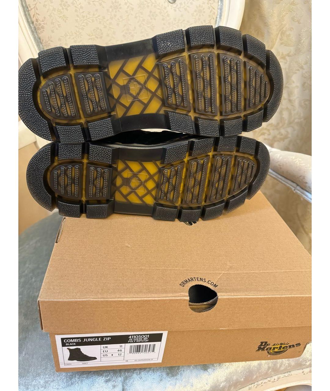 DR. MARTENS Черные замшевые высокие ботинки, фото 5