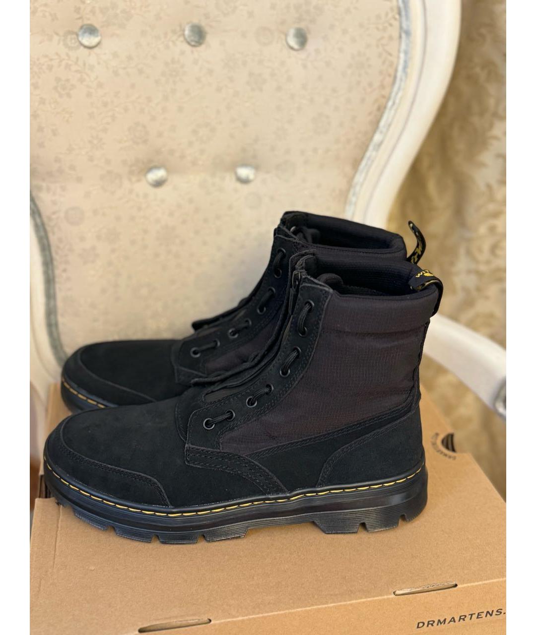 DR. MARTENS Черные замшевые высокие ботинки, фото 8