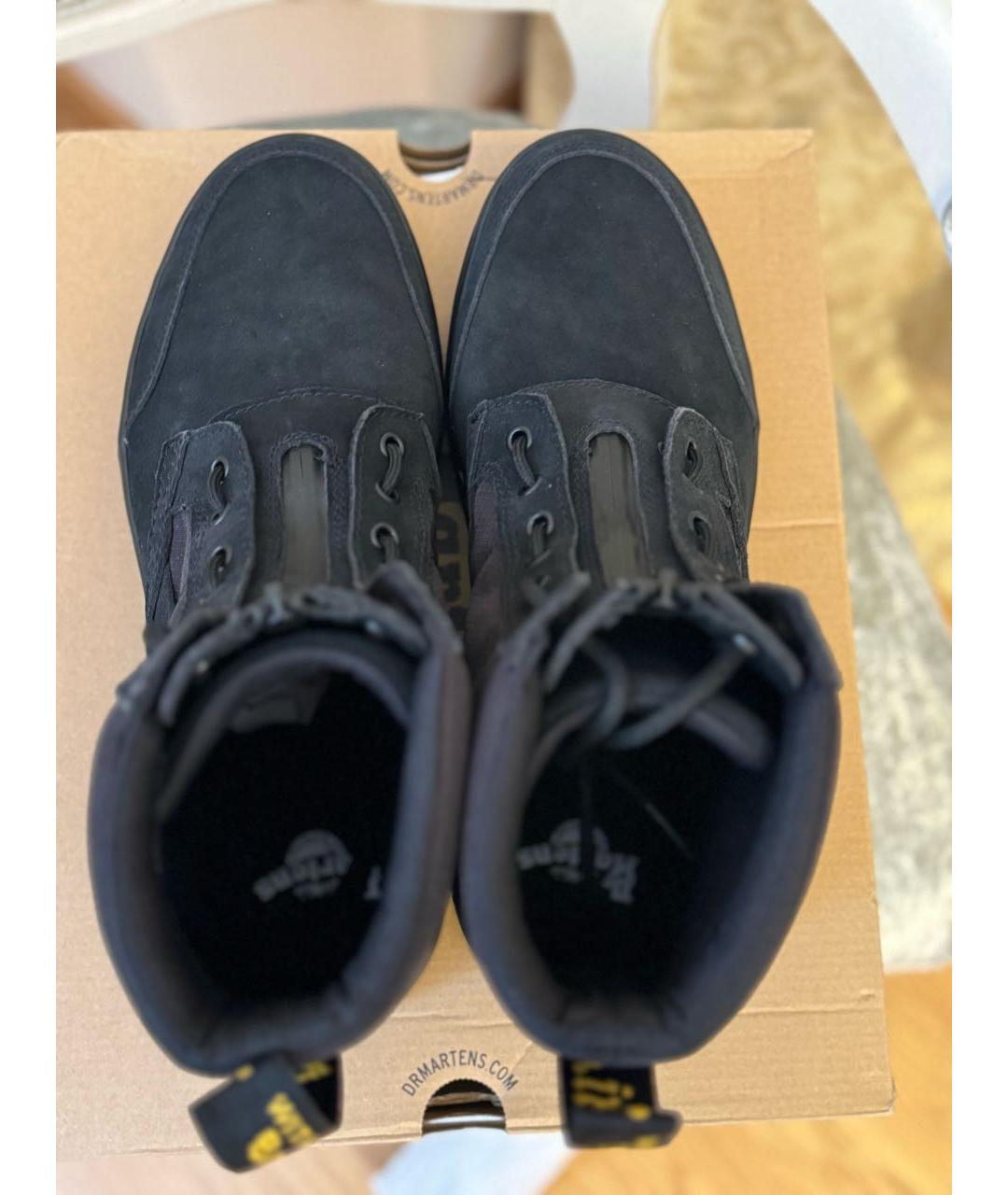 DR. MARTENS Черные замшевые высокие ботинки, фото 7