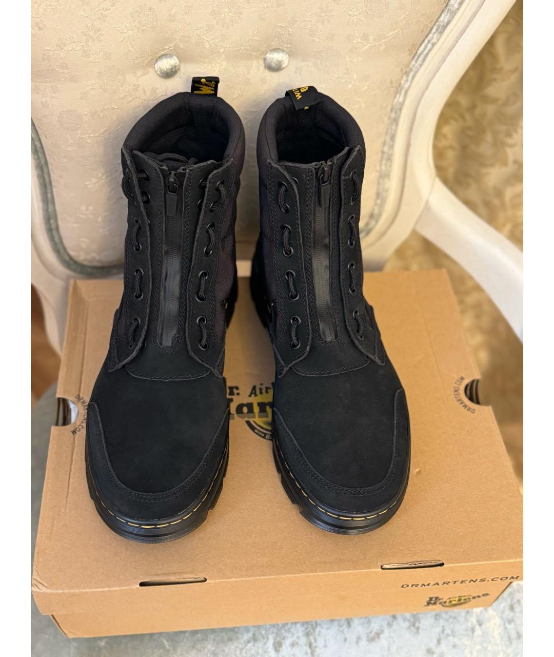 DR. MARTENS Черные замшевые высокие ботинки, фото 6