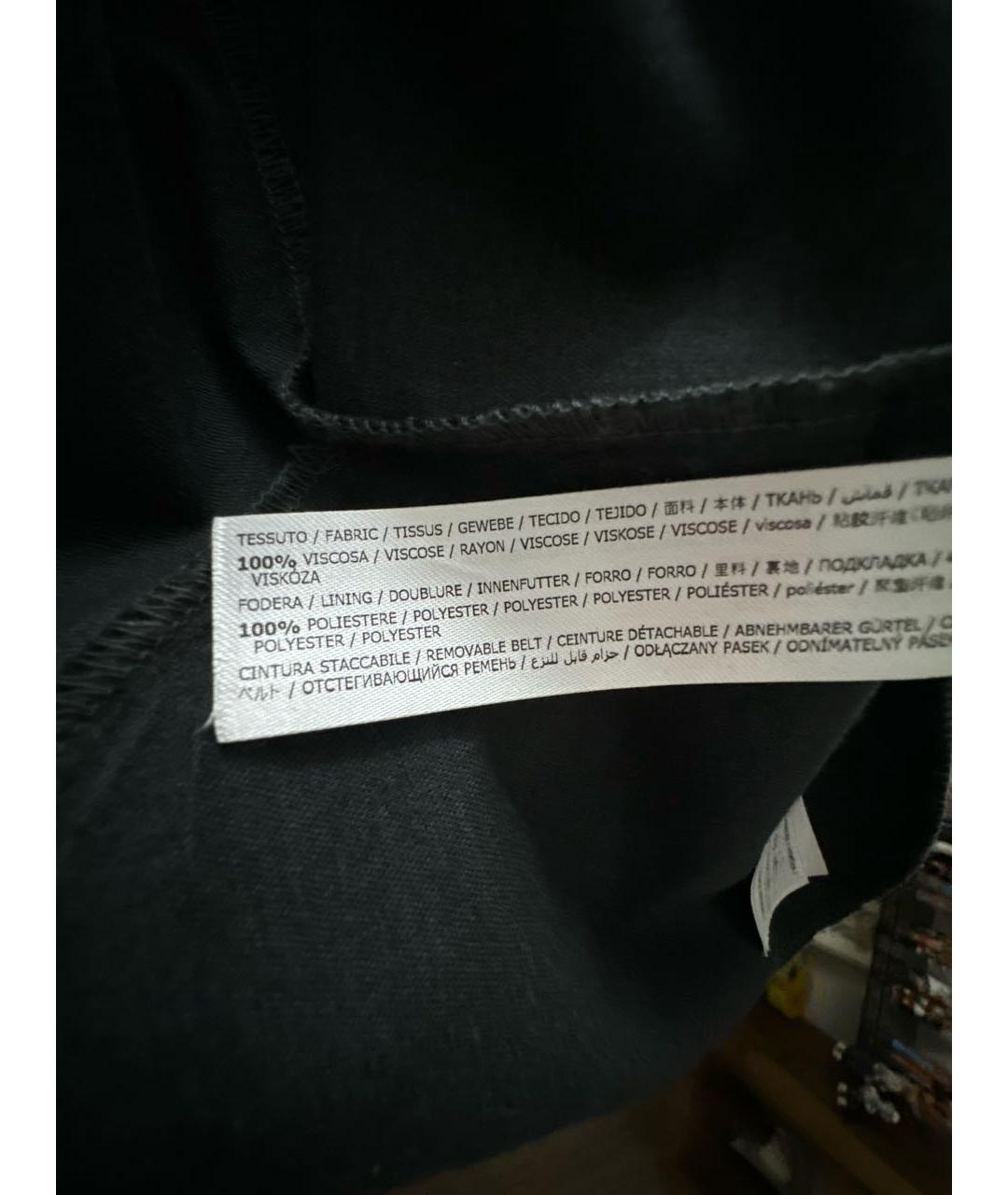 TWIN-SET Черное полиэстеровое повседневное платье, фото 5
