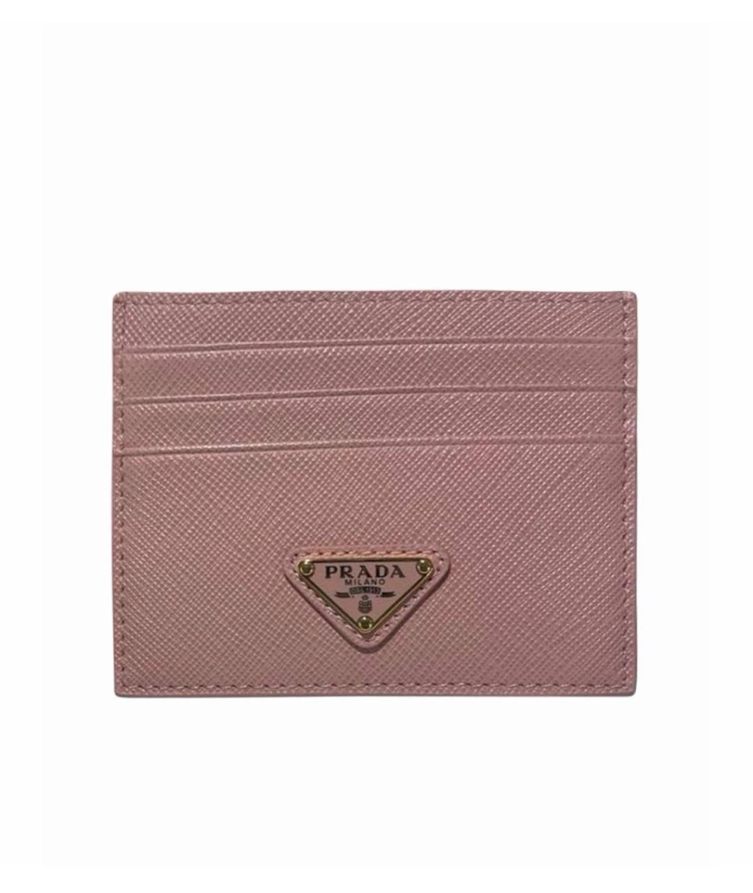 PRADA Розовый кожаный кардхолдер, фото 3