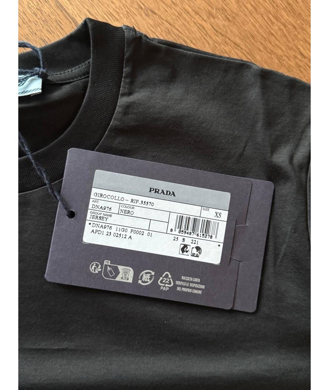 PRADA Черная футболка, фото 5