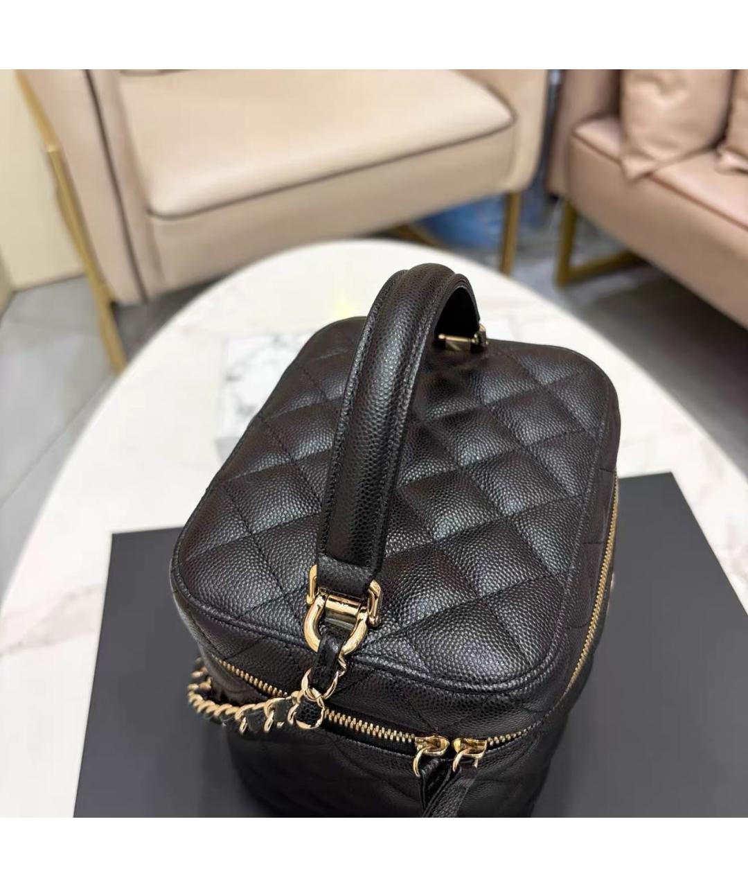 CHANEL Черная кожаная сумка через плечо, фото 6