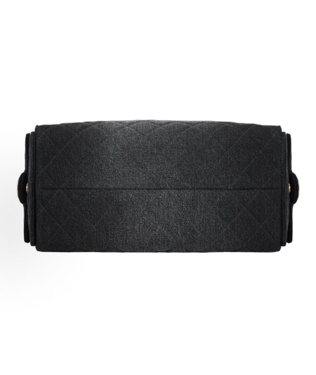 CHANEL Черная деним сумка через плечо, фото 4