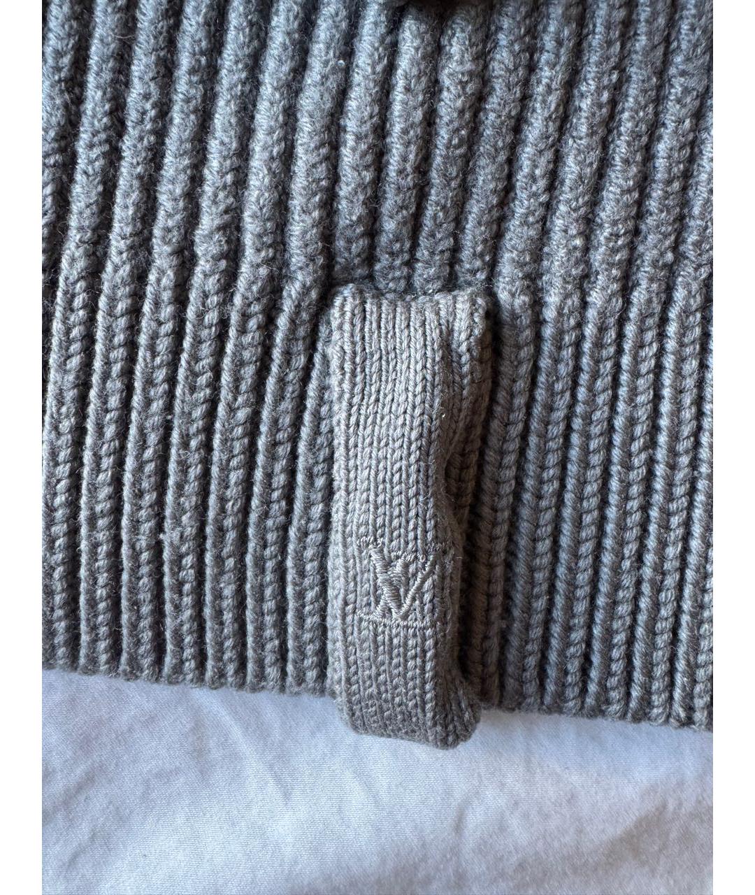 LOUIS VUITTON Серый шерстяной джемпер / свитер, фото 4
