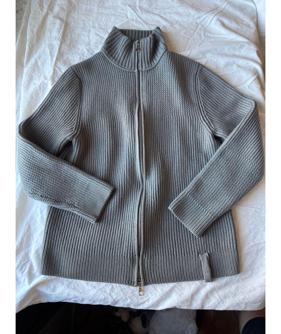 LOUIS VUITTON Серый шерстяной джемпер / свитер, фото 6