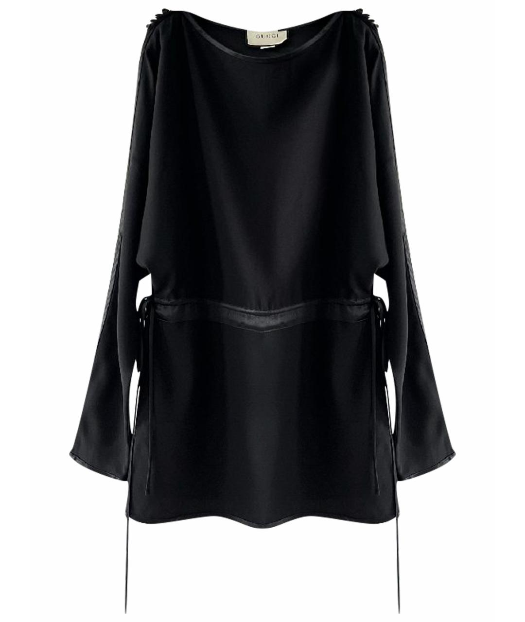 GUCCI Черное вискозное платье, фото 1