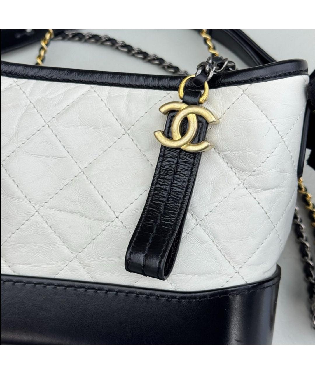 CHANEL Белая кожаная сумка через плечо, фото 2