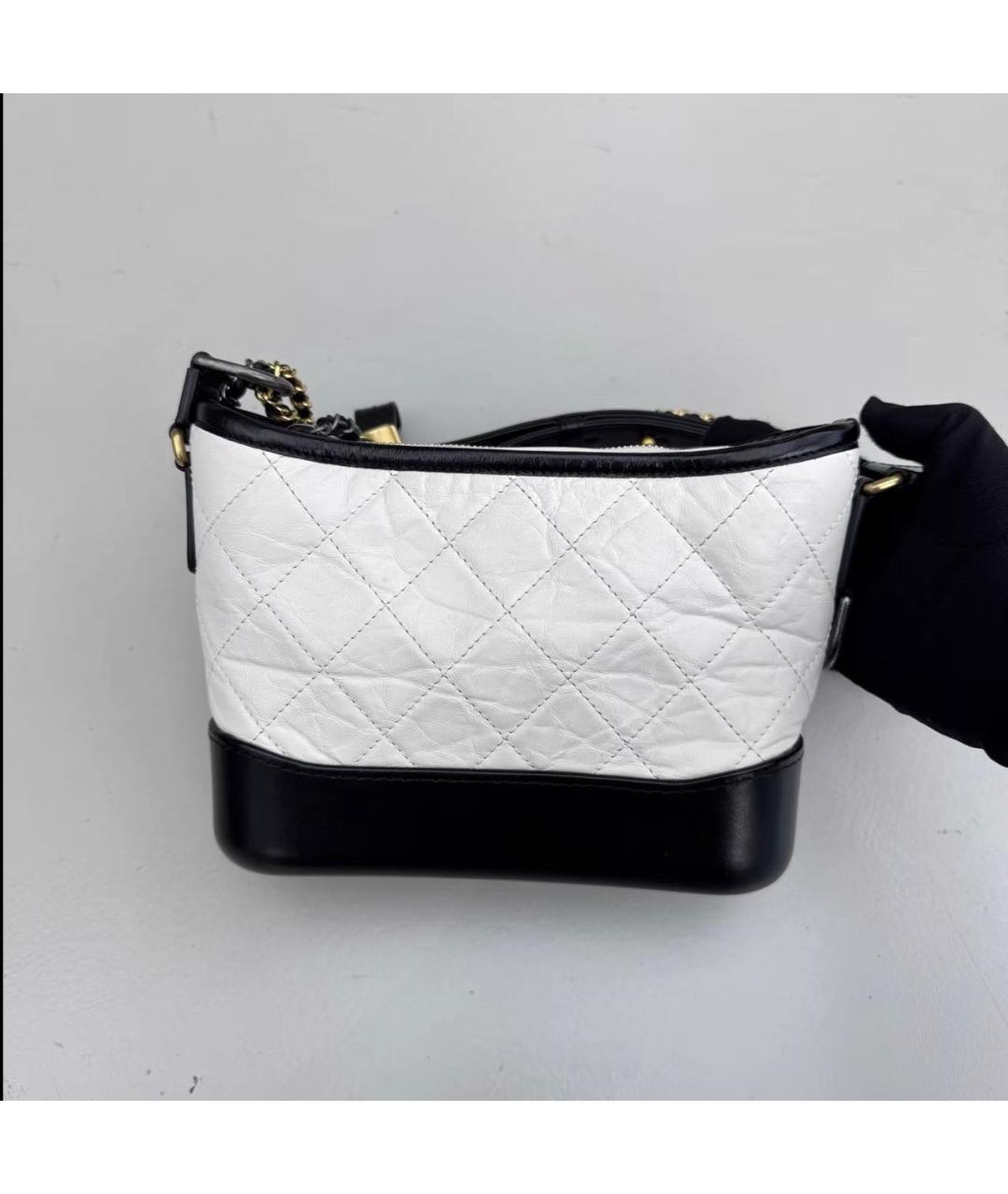 CHANEL Белая кожаная сумка через плечо, фото 4