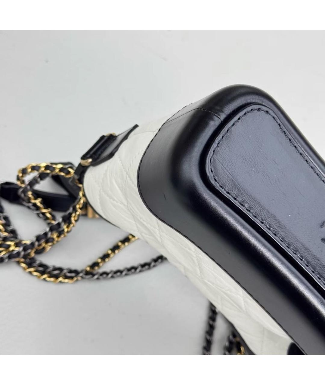 CHANEL Белая кожаная сумка через плечо, фото 8