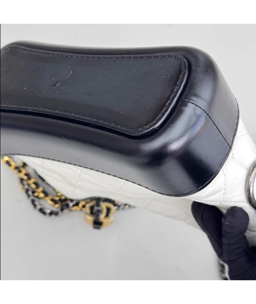 CHANEL Белая кожаная сумка через плечо, фото 6