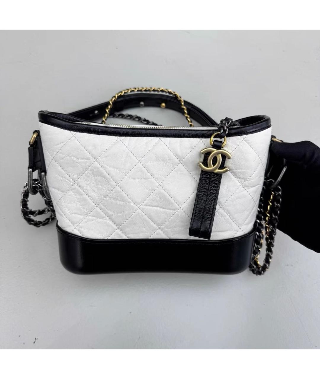 CHANEL Белая кожаная сумка через плечо, фото 9
