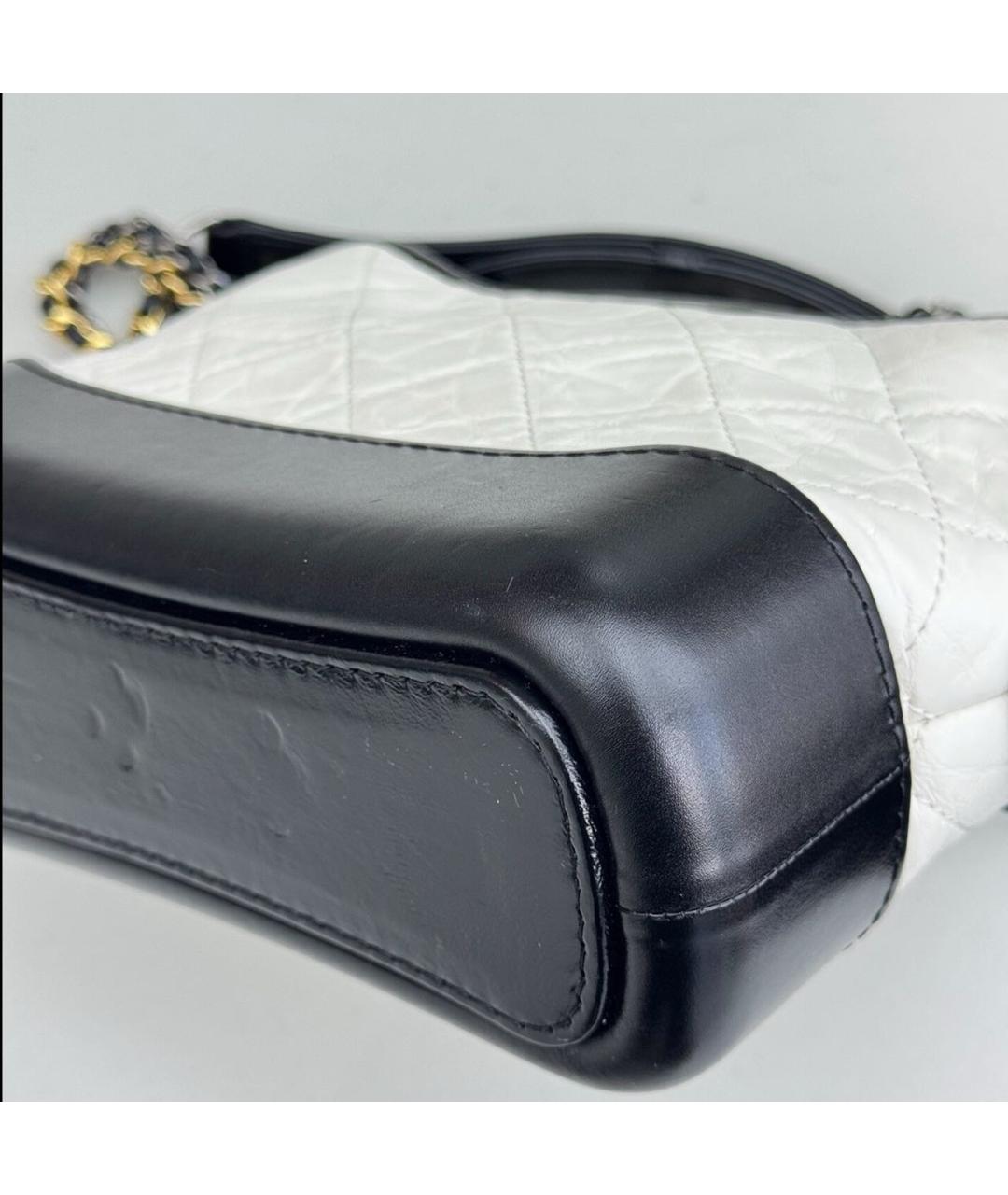CHANEL Белая кожаная сумка через плечо, фото 5