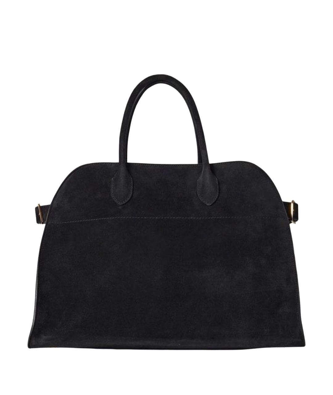 THE ROW Черная замшевая сумка с короткими ручками, фото 1