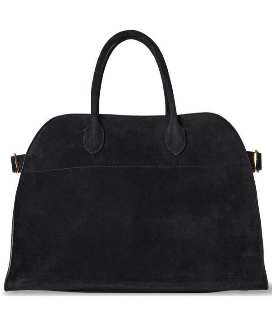 THE ROW Черная замшевая сумка с короткими ручками, фото 5