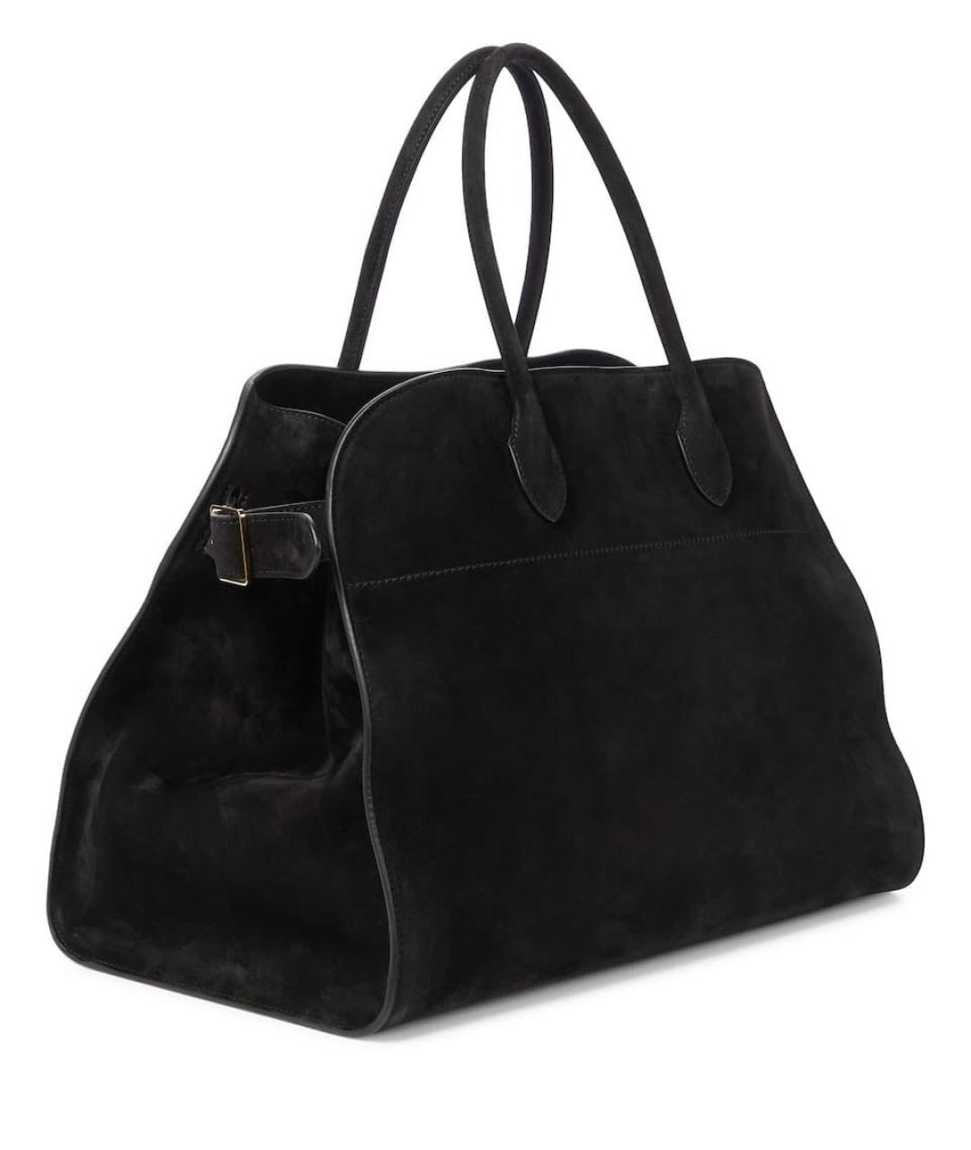 THE ROW Черная замшевая сумка с короткими ручками, фото 2