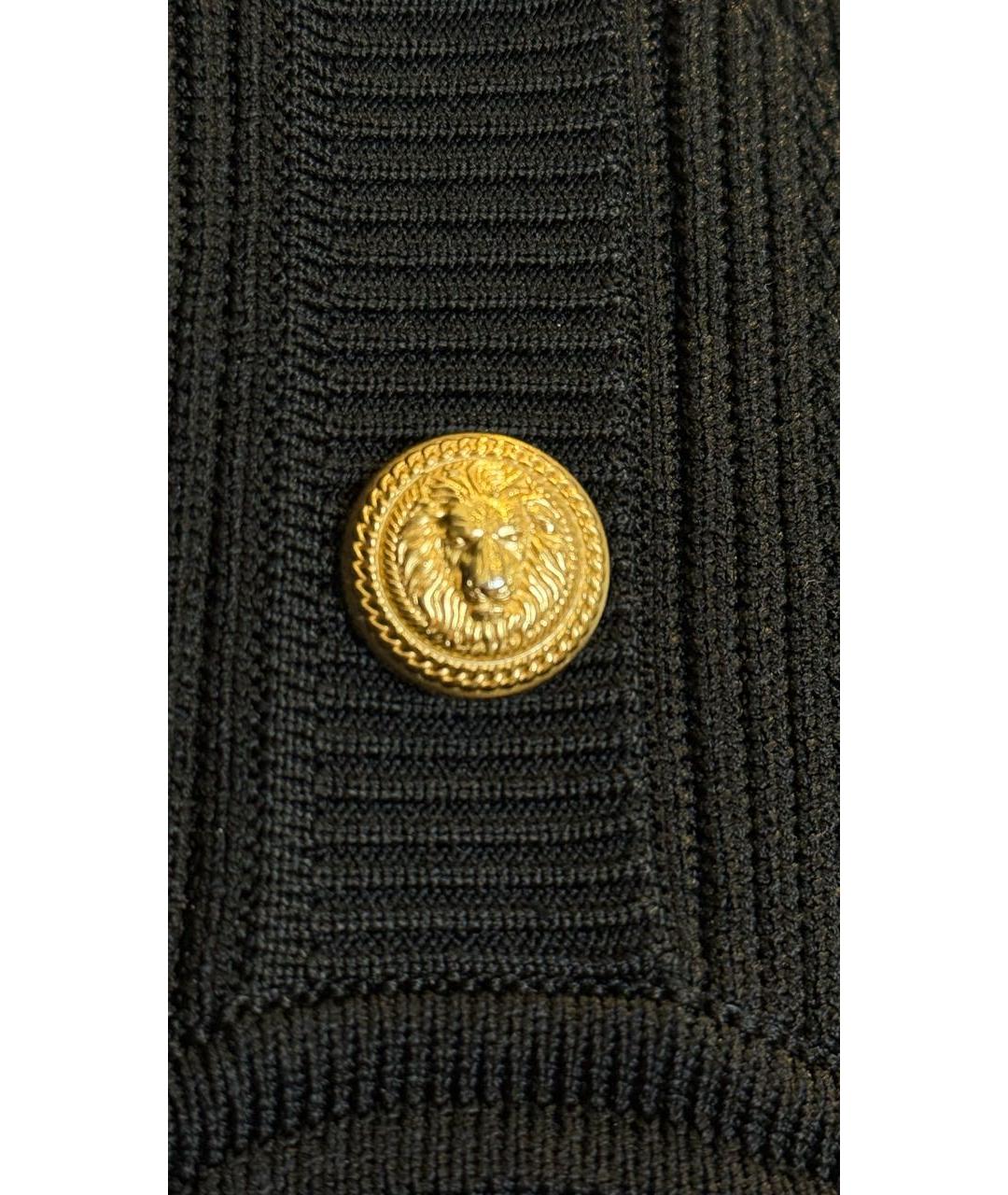 BALMAIN Черное хлопко-эластановое повседневное платье, фото 4