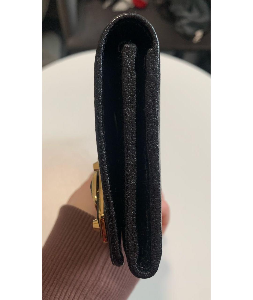 BALENCIAGA Черный кожаный кошелек, фото 5