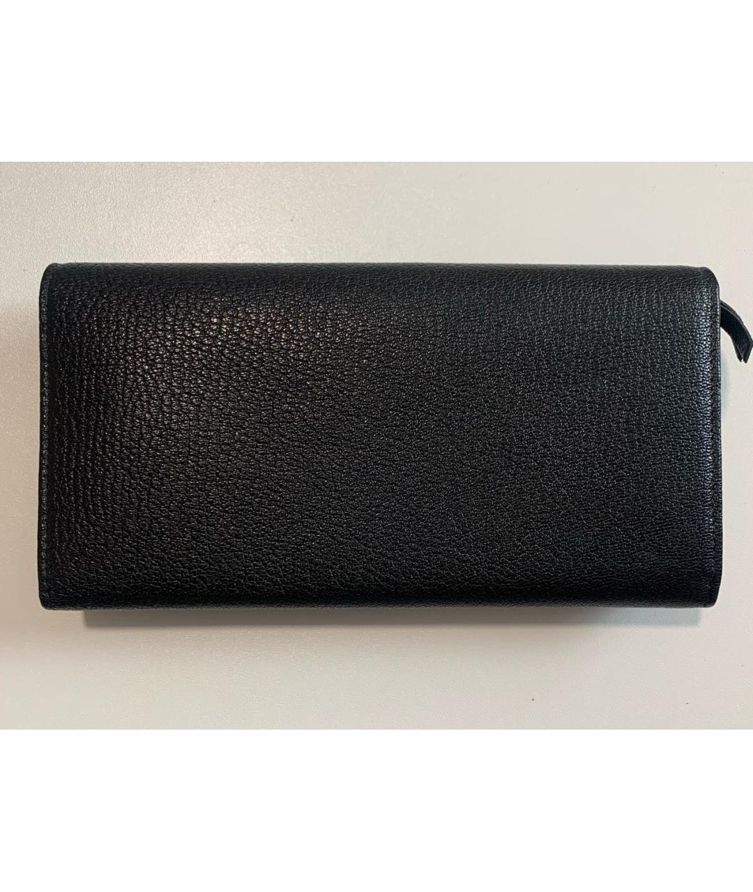 BALENCIAGA Черный кожаный кошелек, фото 3