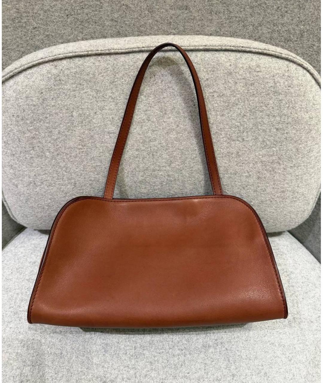 THE ROW Коричневая кожаная сумка через плечо, фото 4
