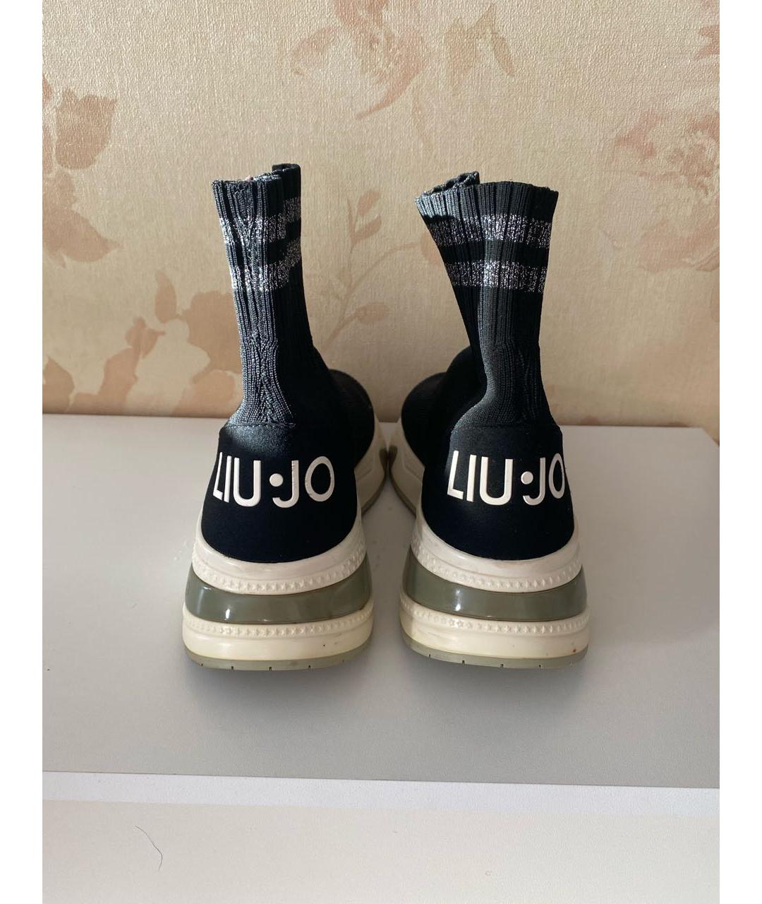 LIU JO Черные текстильные кроссовки, фото 4