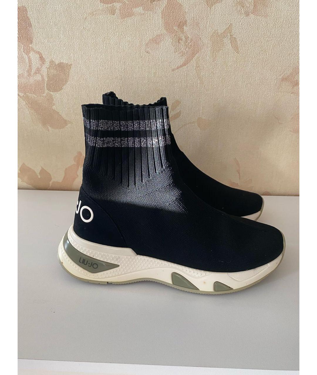 LIU JO Черные текстильные кроссовки, фото 2