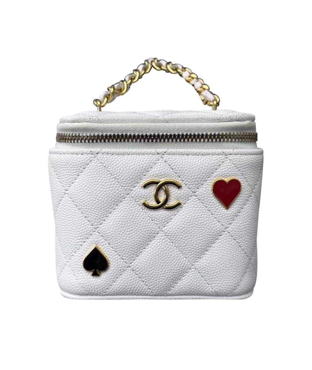 CHANEL Белая кожаная сумка через плечо, фото 1