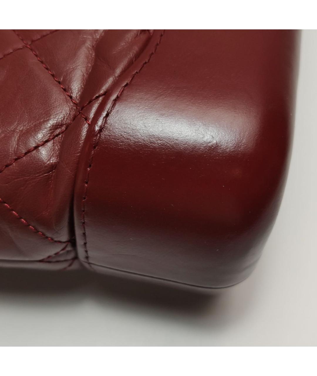 CHANEL Бордовая кожаная сумка через плечо, фото 7