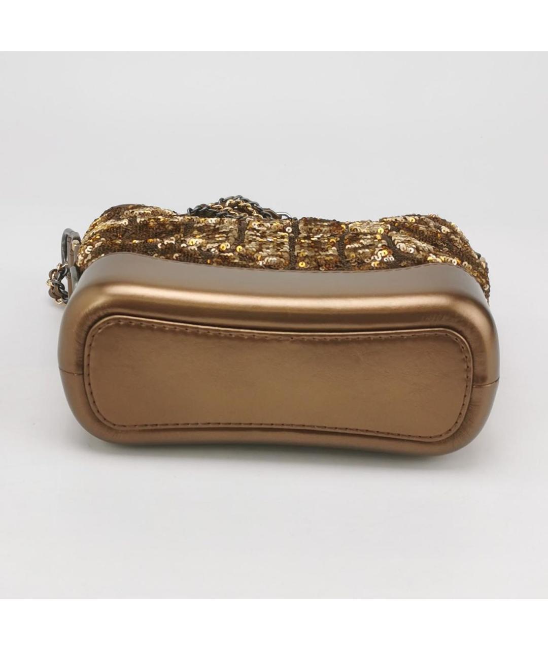 CHANEL Коричневая кожаная сумка через плечо, фото 5