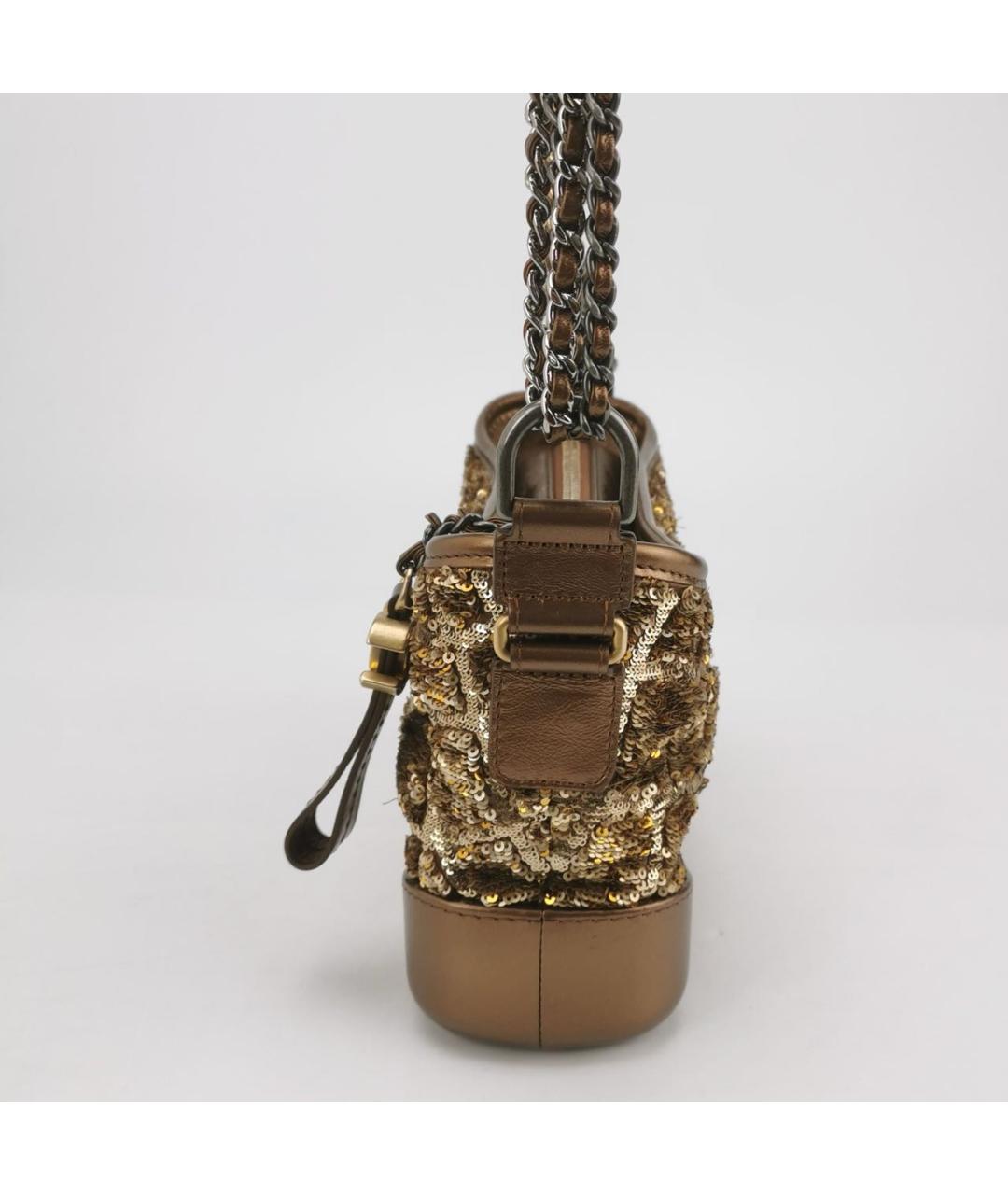 CHANEL Коричневая кожаная сумка через плечо, фото 2