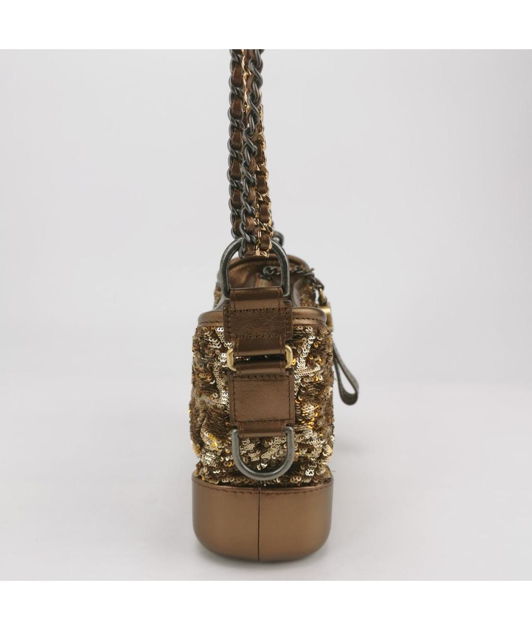 CHANEL Коричневая кожаная сумка через плечо, фото 3