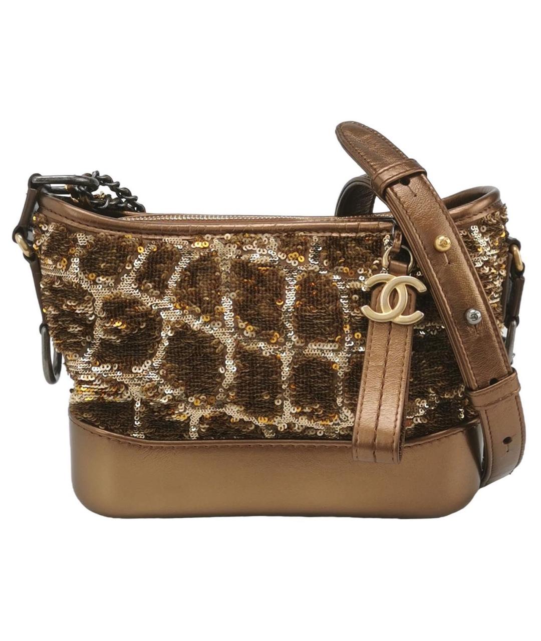 CHANEL Коричневая кожаная сумка через плечо, фото 9