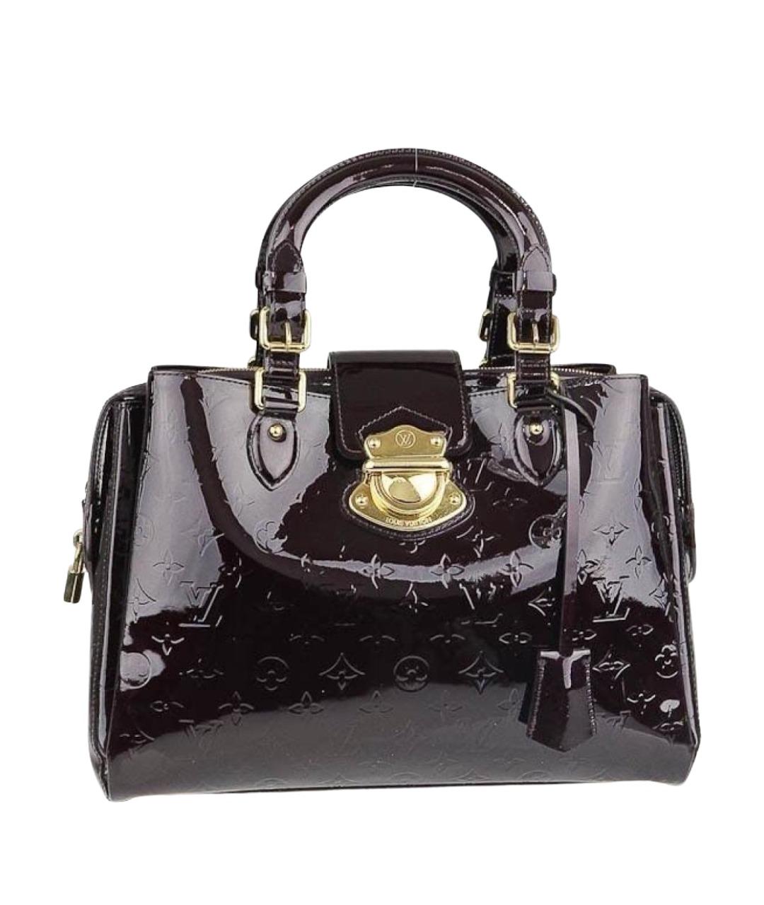 LOUIS VUITTON Бордовая сумка тоут из лакированной кожи, фото 1