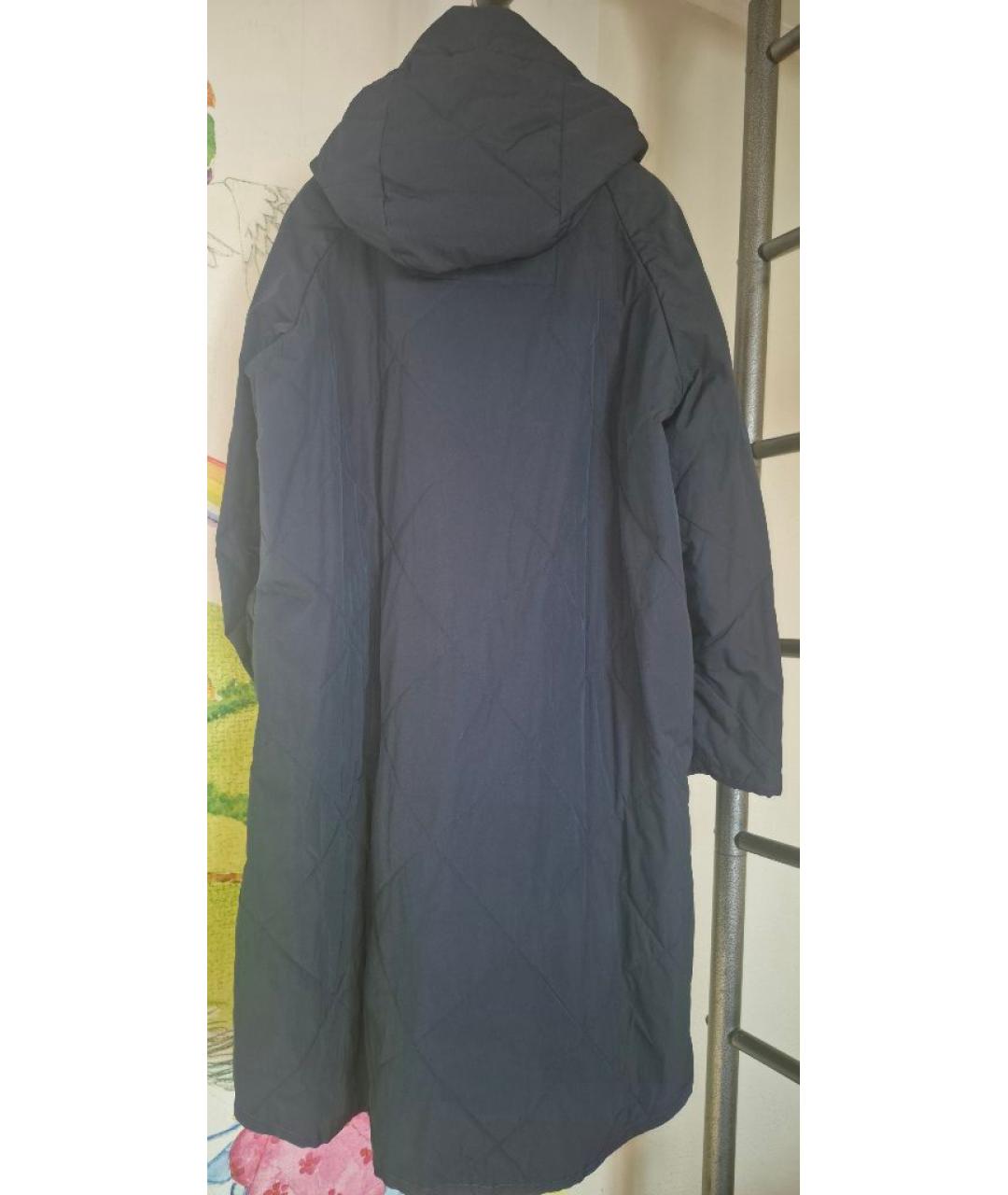 WEEKEND MAX MARA Темно-синее полиэстеровое пальто, фото 2