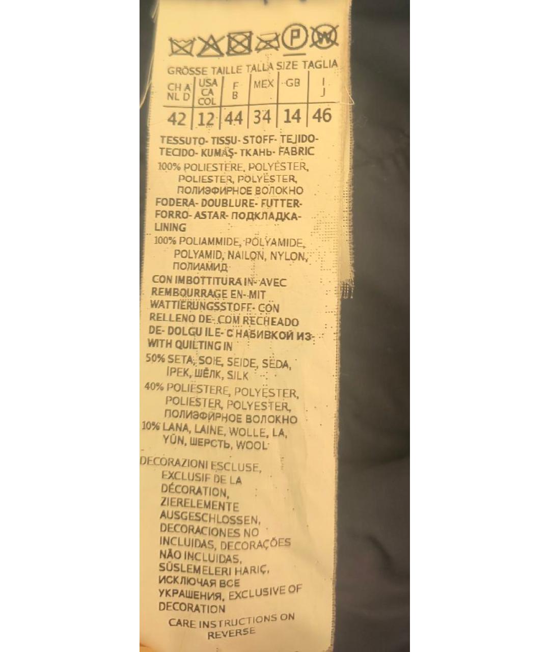 WEEKEND MAX MARA Темно-синее полиэстеровое пальто, фото 6