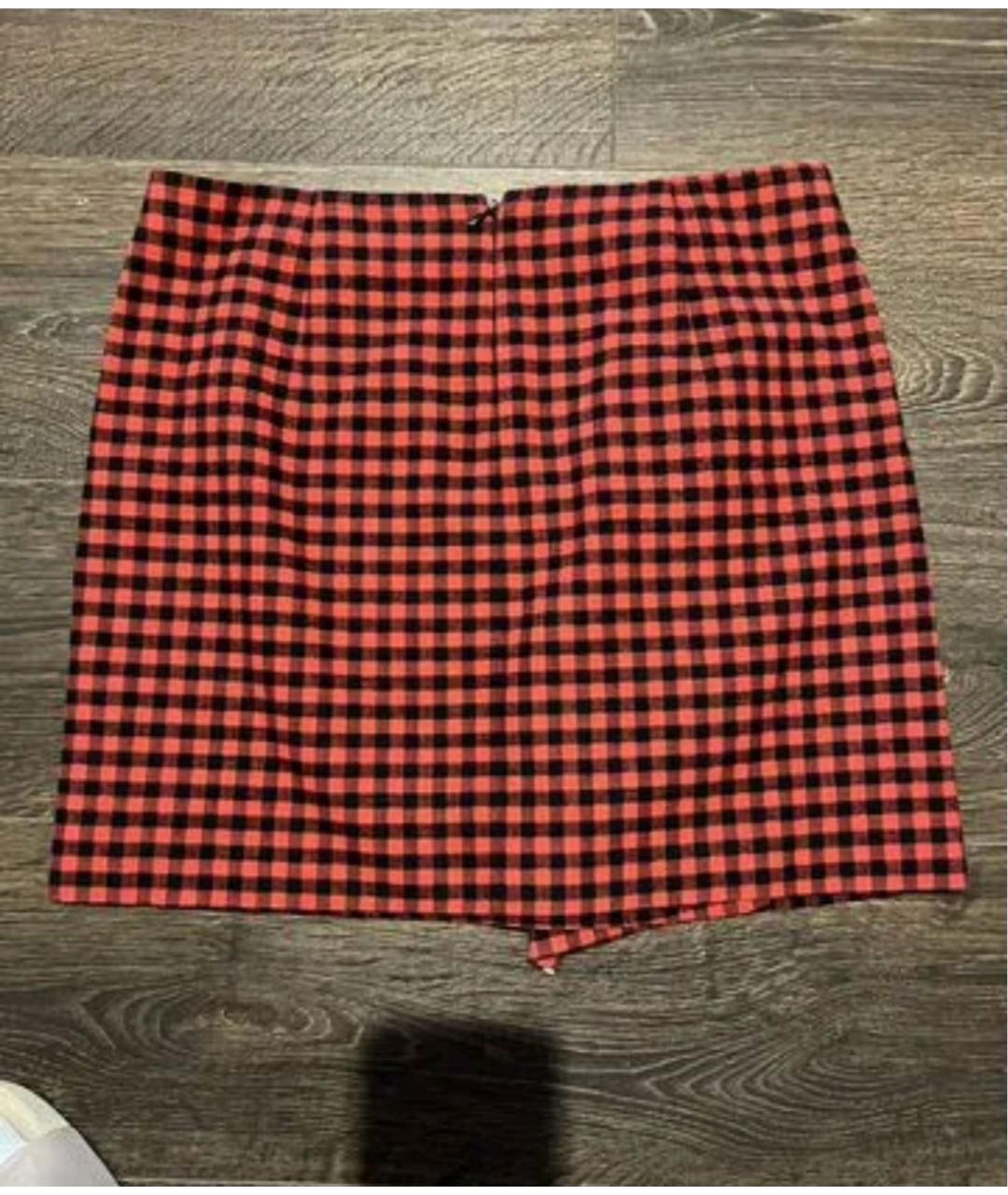 NO. 21 Красная хлопковая юбка мини, фото 2