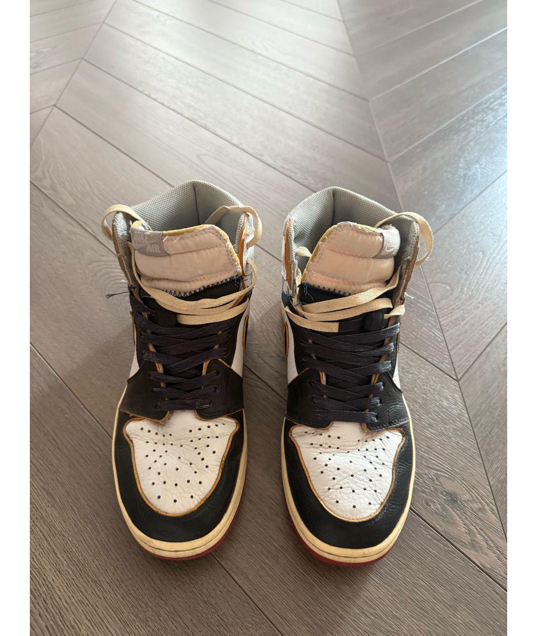 JORDAN Мульти кожаные высокие кроссовки / кеды, фото 2