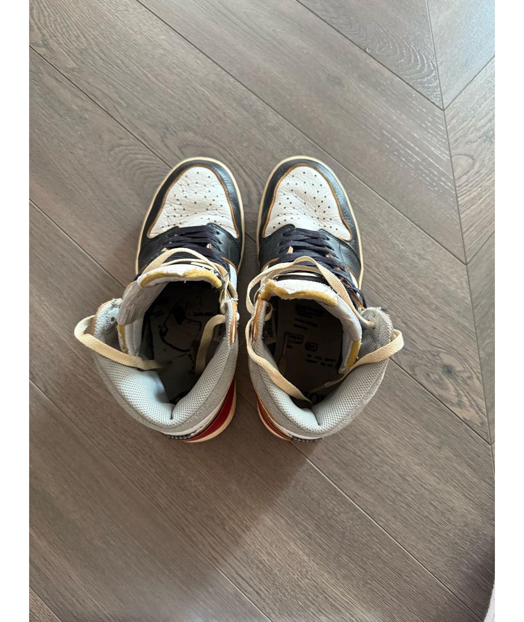 JORDAN Мульти кожаные высокие кроссовки / кеды, фото 3