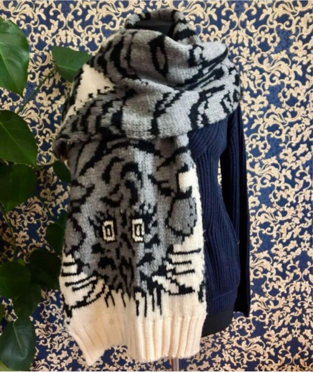 JOSEPH Серый шерстяной шарф, фото 5