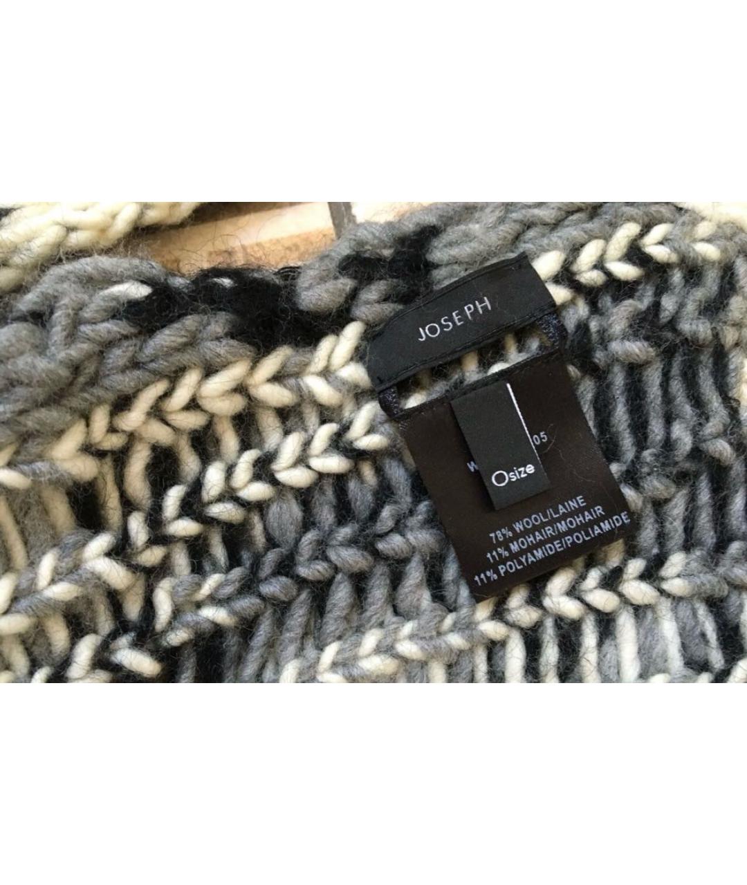 JOSEPH Серый шерстяной шарф, фото 3